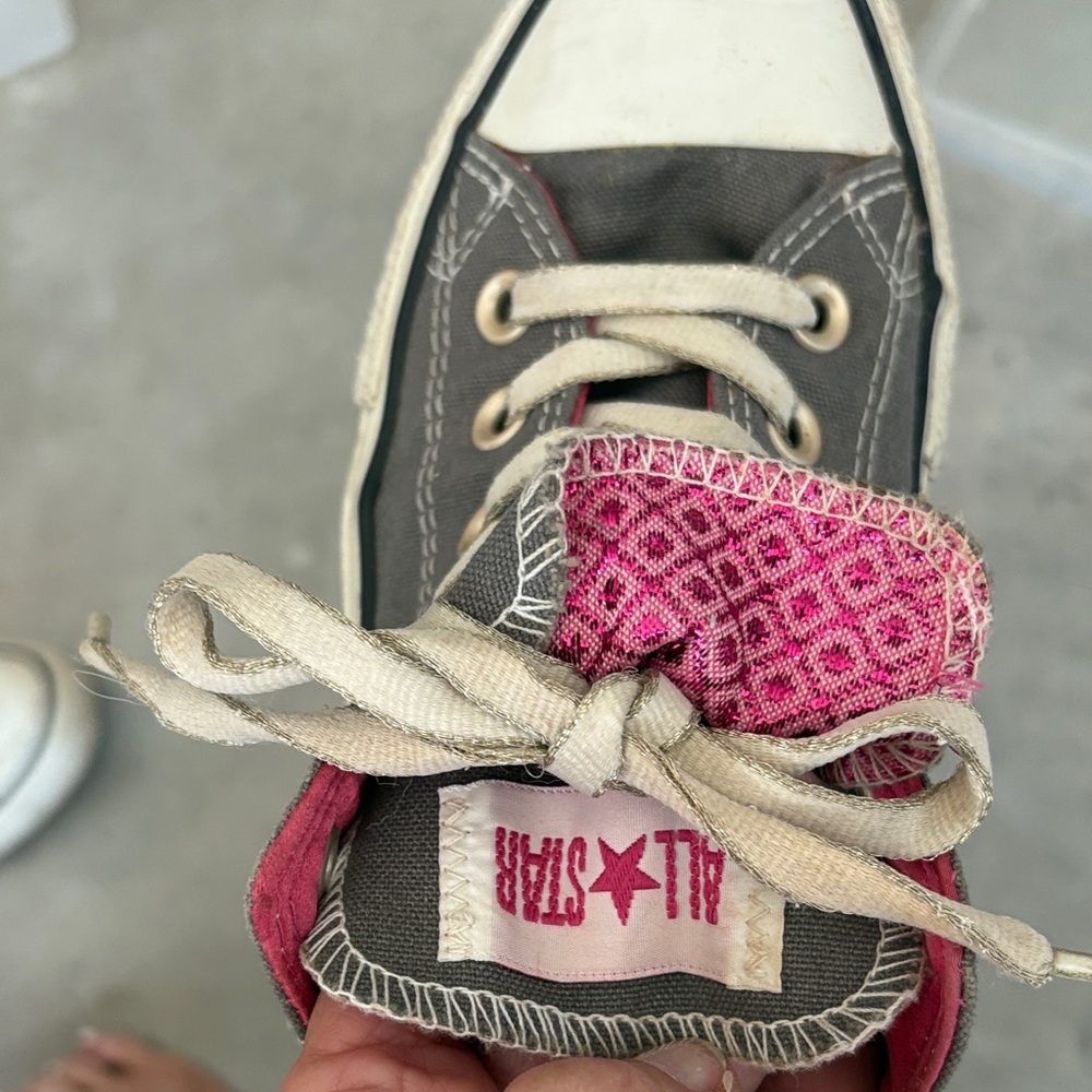 Converse All Star Gray with Pink Accents